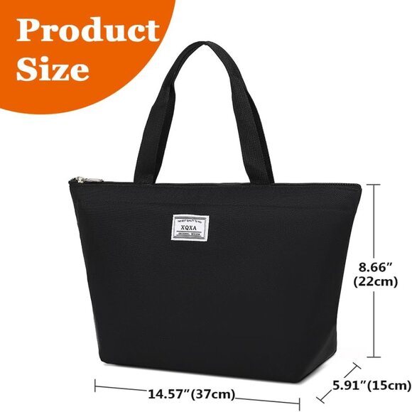 Lunch Bag Reusable Insulated Cooler Water Resistant Lunch Box Adult Tote Lunch B - Picture 2 of 5